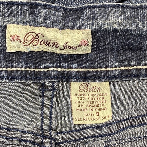 BOTIN Faded Dark Wash Denim Blue Skinny Jeans - Picture 9 of 11